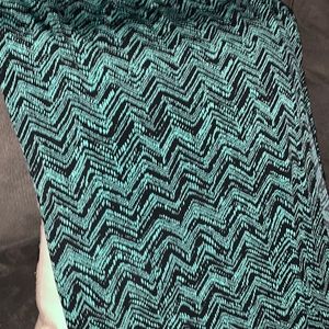 Maxi skirt - aquamarine and black chevron print